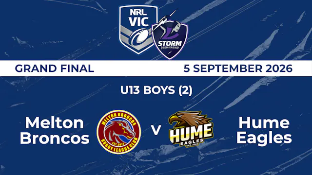 H2 2026 GF PREM U13 Boys (2) Melton B...
