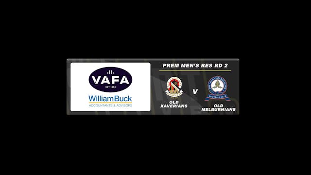 2024 VAFA RD2 PREM A Men's Reserves O...