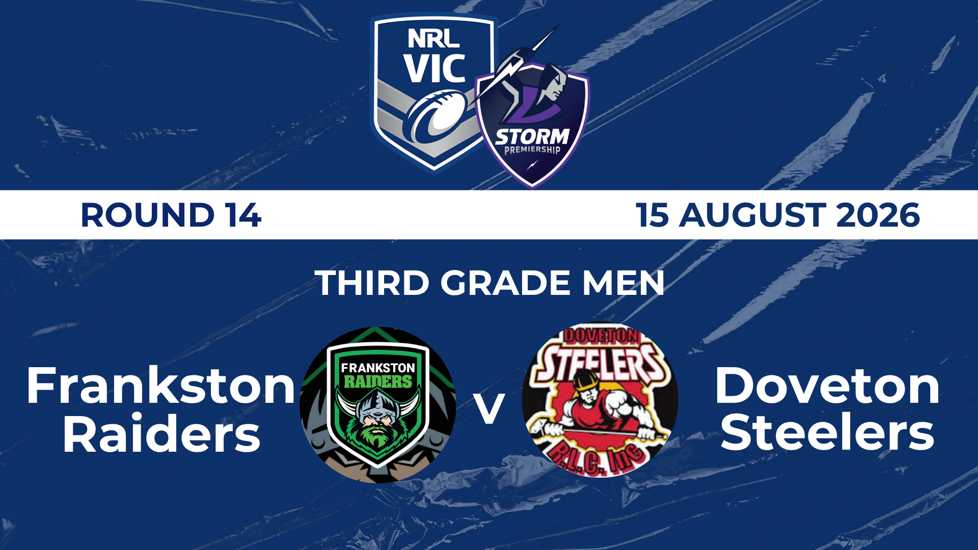 H1 2026 R14 Third Grade Men Frankston Raiders V Doveton Steelers