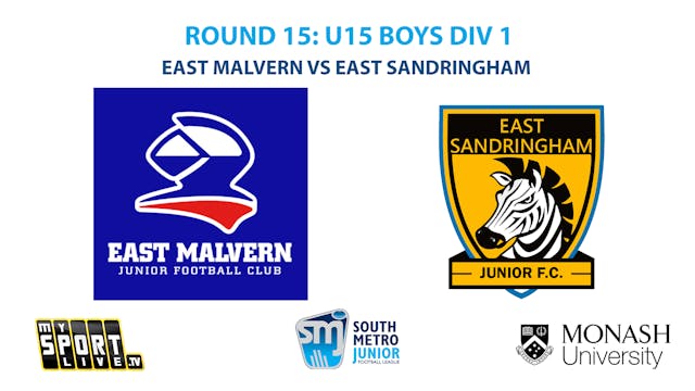 SMJFL R15: U15 Boys Div 1 East Malver...