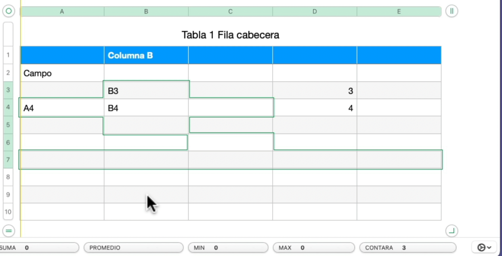 Numbers Curso básico: v3 seleccionar texto