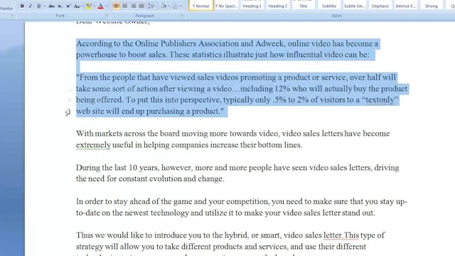 Video Sales Letters: 8 - Technology