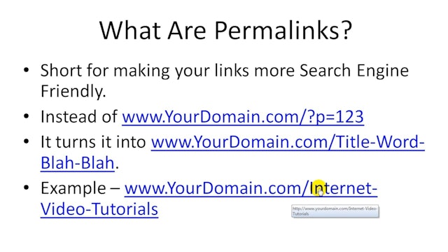 Building Your Website: 6 - How to Change Permalinks Structure