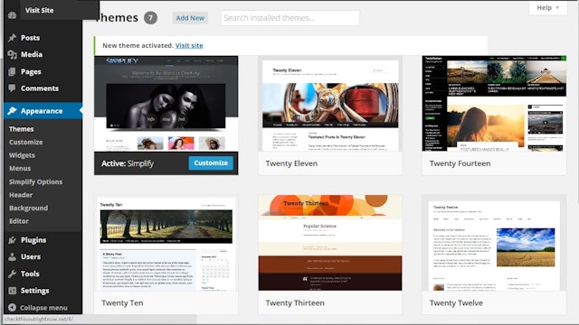 Building Your Website: 11 - How to Install Themes