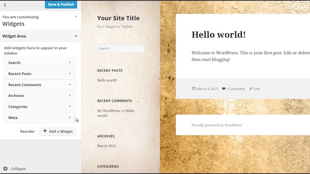 Wordpress Customization: 4 - Sidebar Widgets
