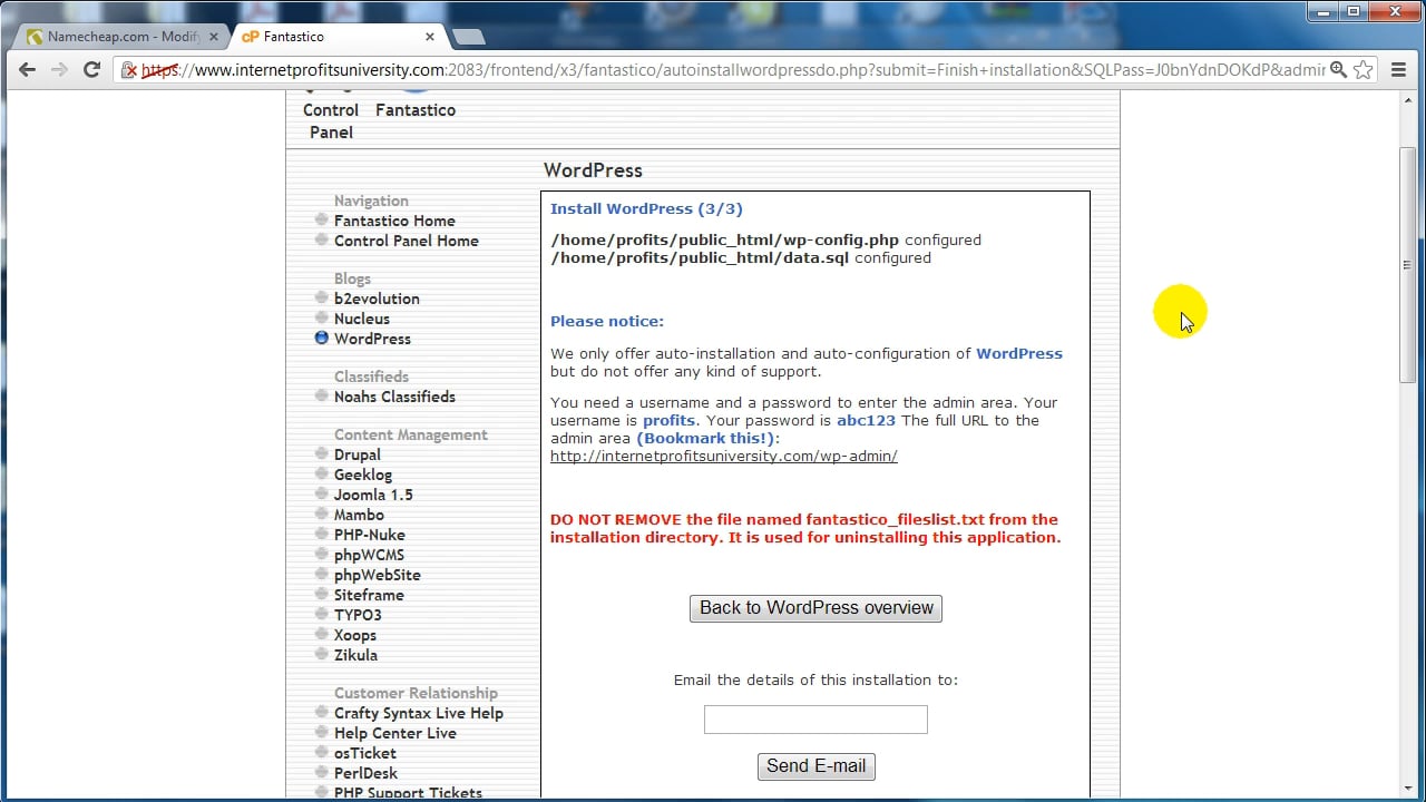 Building Your Website: 4 - Install WordPress Automatically Using cPanel