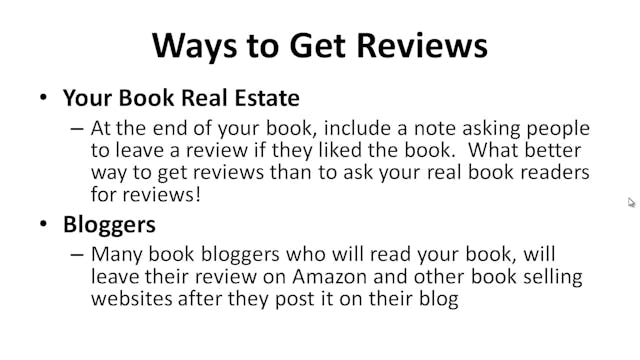 Bestseller Blueprint: 4 - Reviews