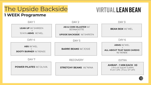 The Upside Backside [Arms, Ass + Abs]: 7 Day Programme