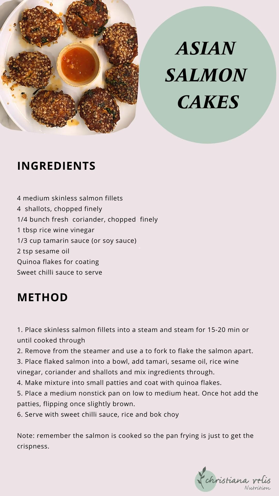 Asian Salmon Cake Recipe