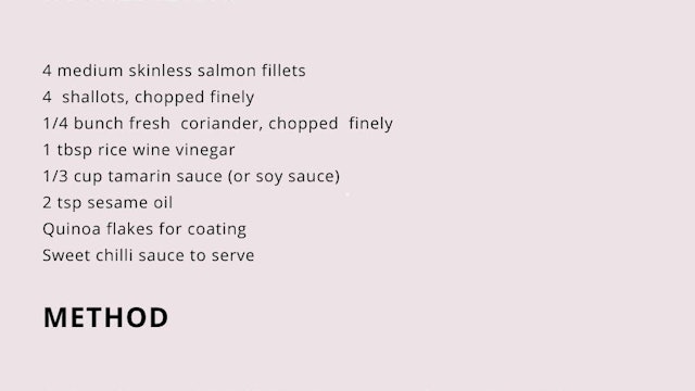 Asian Salmon Cake Recipe