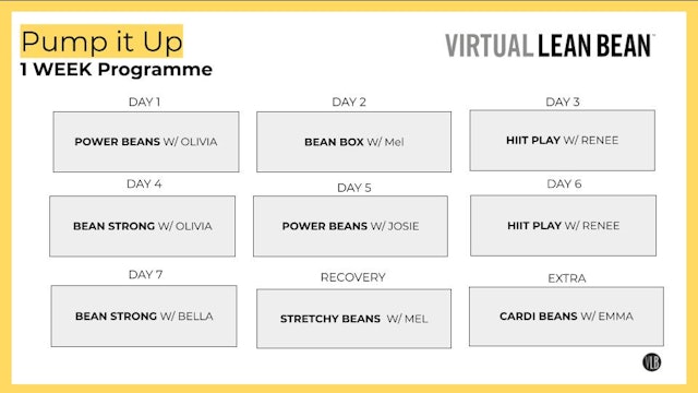 VLB 1 Week Programme - Pump It Up