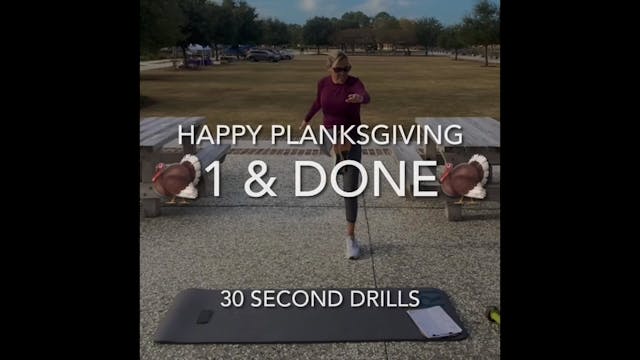 Happy Planksgiving 1 & Done 