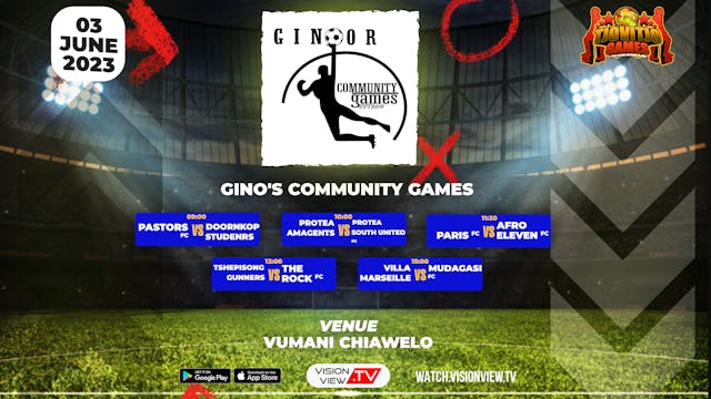 Gino's Community Games (3 June)