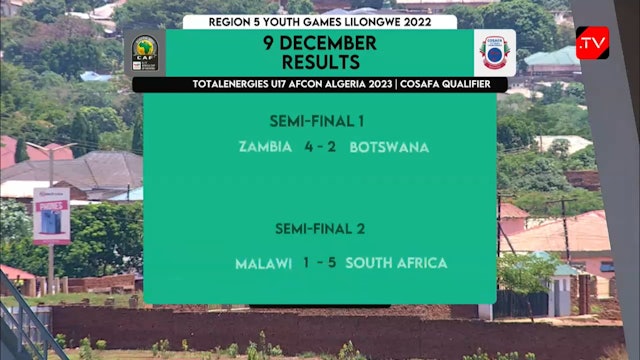 Region 5 youth games Football (11 Dec) - Botswana VS Malawi