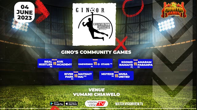 Gino's Community Games (4 June)