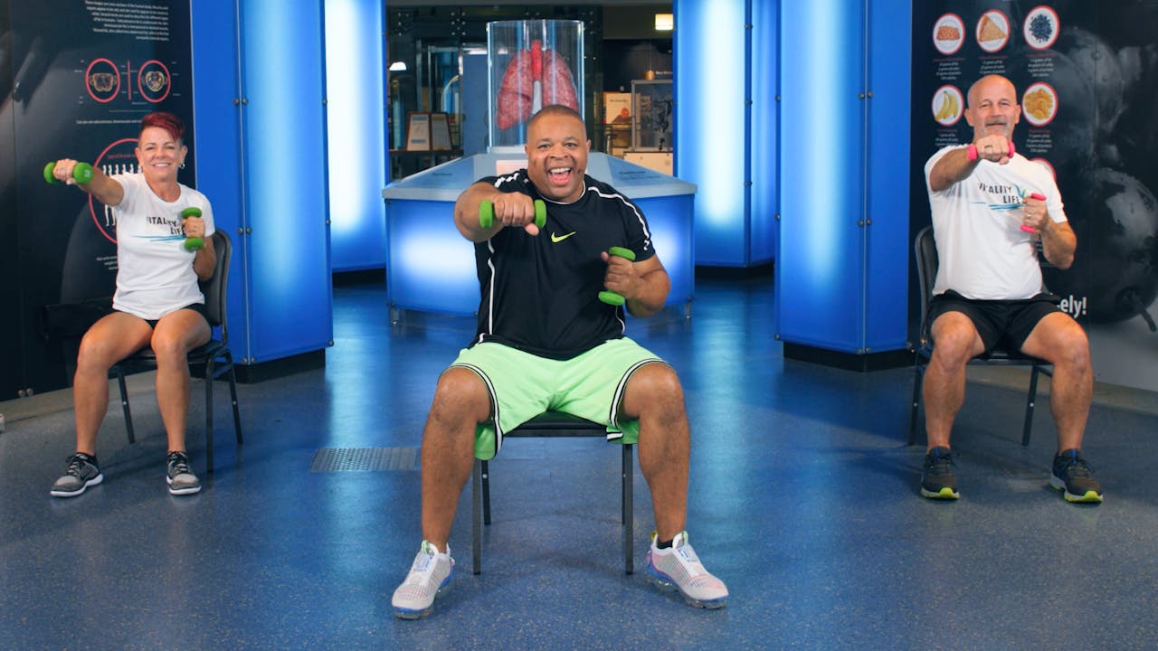 TOTAL BODY WITH SEATED CARDIO BOXING - Senior Exercise TV with Curtis Adams