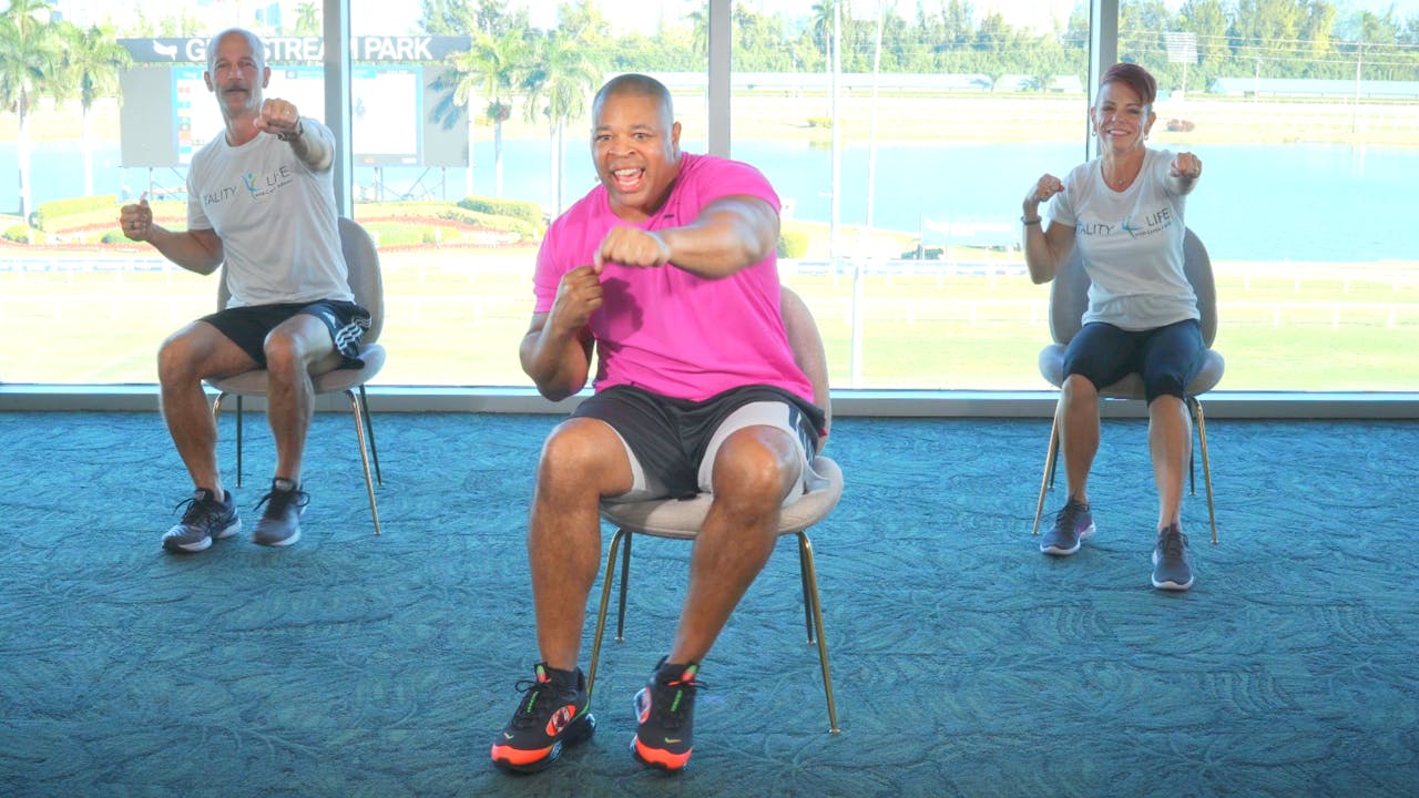 INTERMEDIATE CHAIR WORKOUT Senior Exercise TV with Curtis Adams