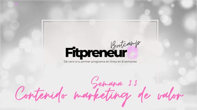 Semana 3.3 Contenido marketing de valor