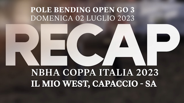 RECAP NBHA Coppa Italia 23 - Pole Bending Go 3