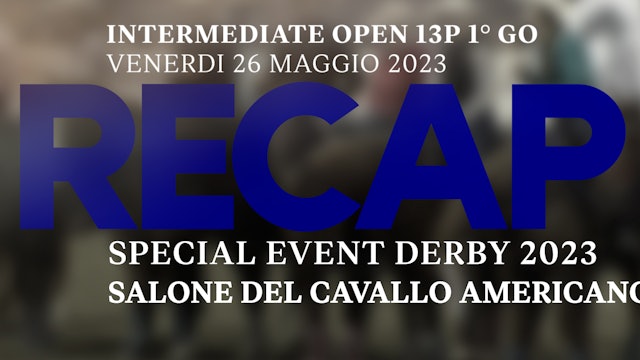 RECAP AITP-GM Special Event Derby 23 - Intermediate Open 13p 1° go