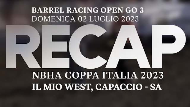 RECAP NBHA Coppa Italia 23 - Barrel Racing Go 3