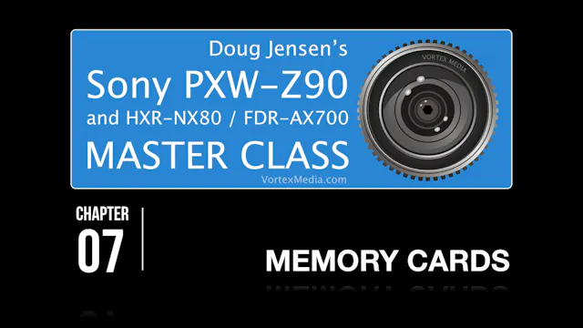SONY Z90 - MEMORY CARDS