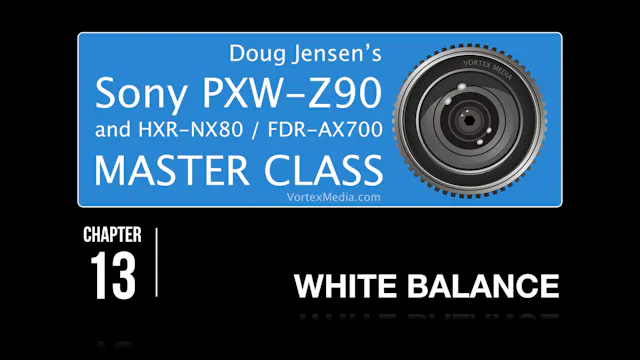 SONY Z90 - WHITE BALANCE
