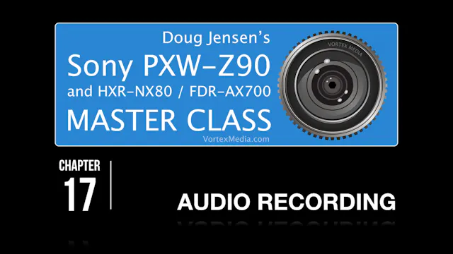 SONY Z90 - AUDIO RECORDING