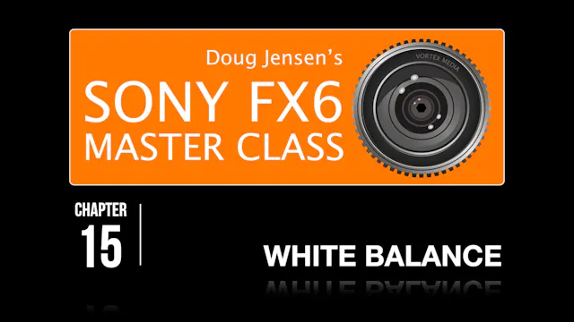 FX6 CHAPTER 15:  WHITE BALANCE