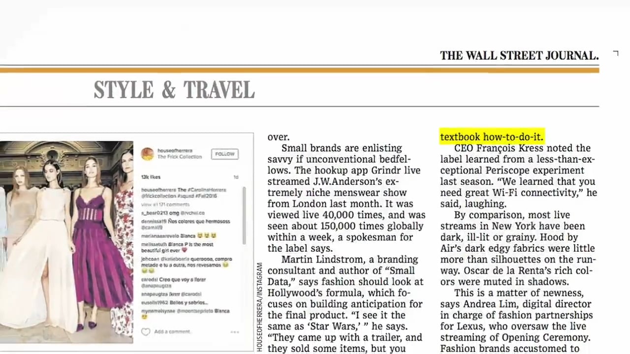 Carolina Herrera NYFW Fall 2016