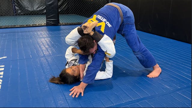 Armbar from Closed Guard when Stacked