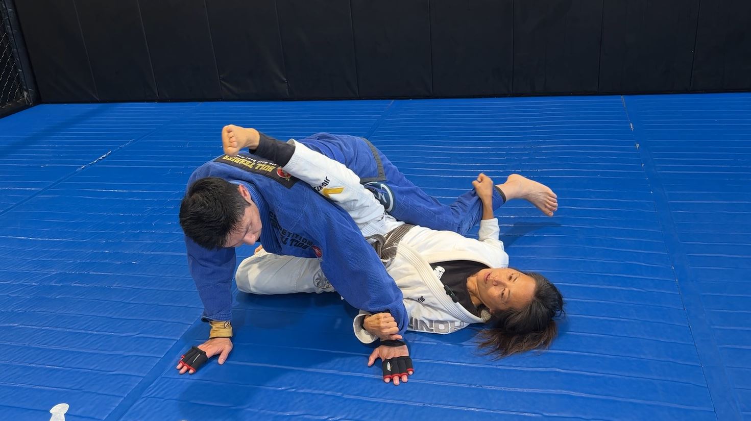 Flower Sweep with Cross Sleeve Grip to Corkscrew Armbar