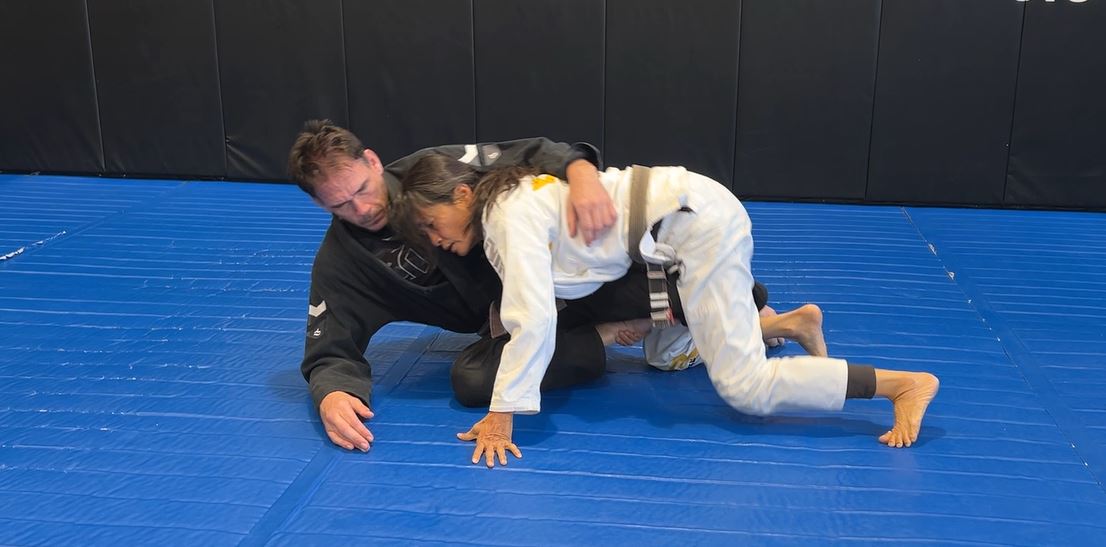 Single Leg Sweep from Underhook Half Guard