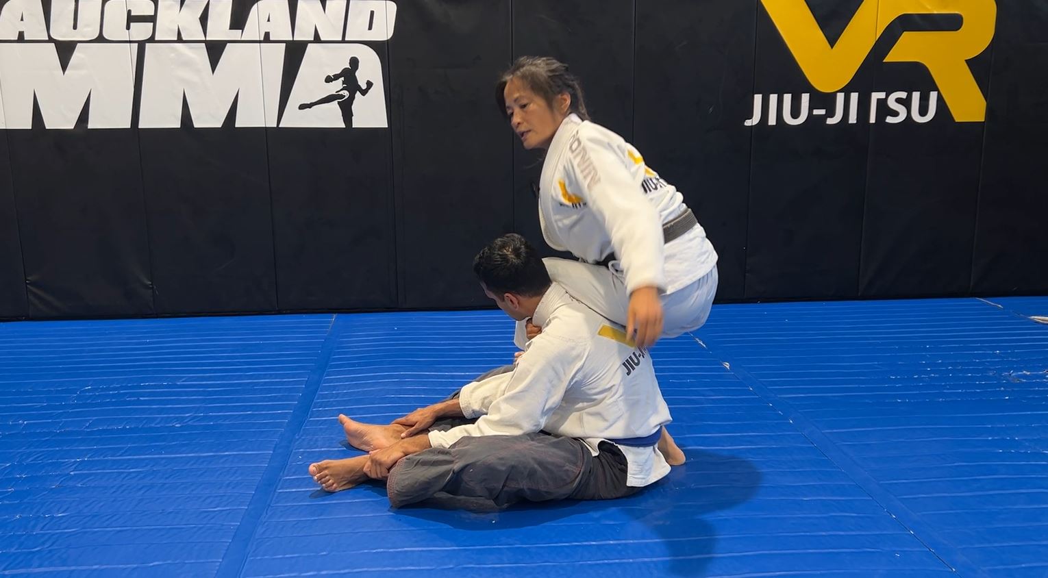 Helicopter Choke from opponent's escape from back control