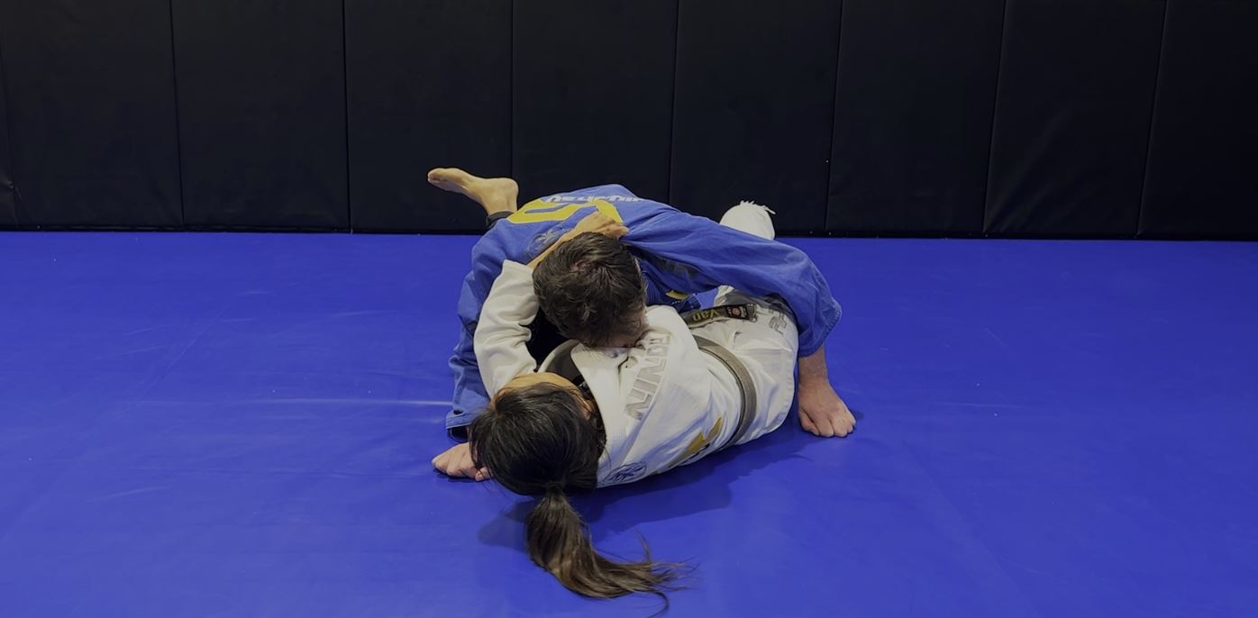 Cross Collar Choke from Closed Guard with one support arm