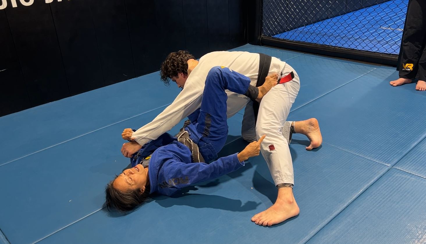 Pull guard to Corkscrew (Belly-down) Armbar
