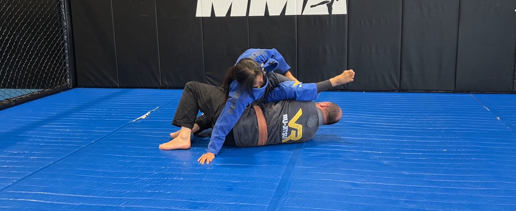 Back Step into Omoplata when opponent rolls out of Omoplata