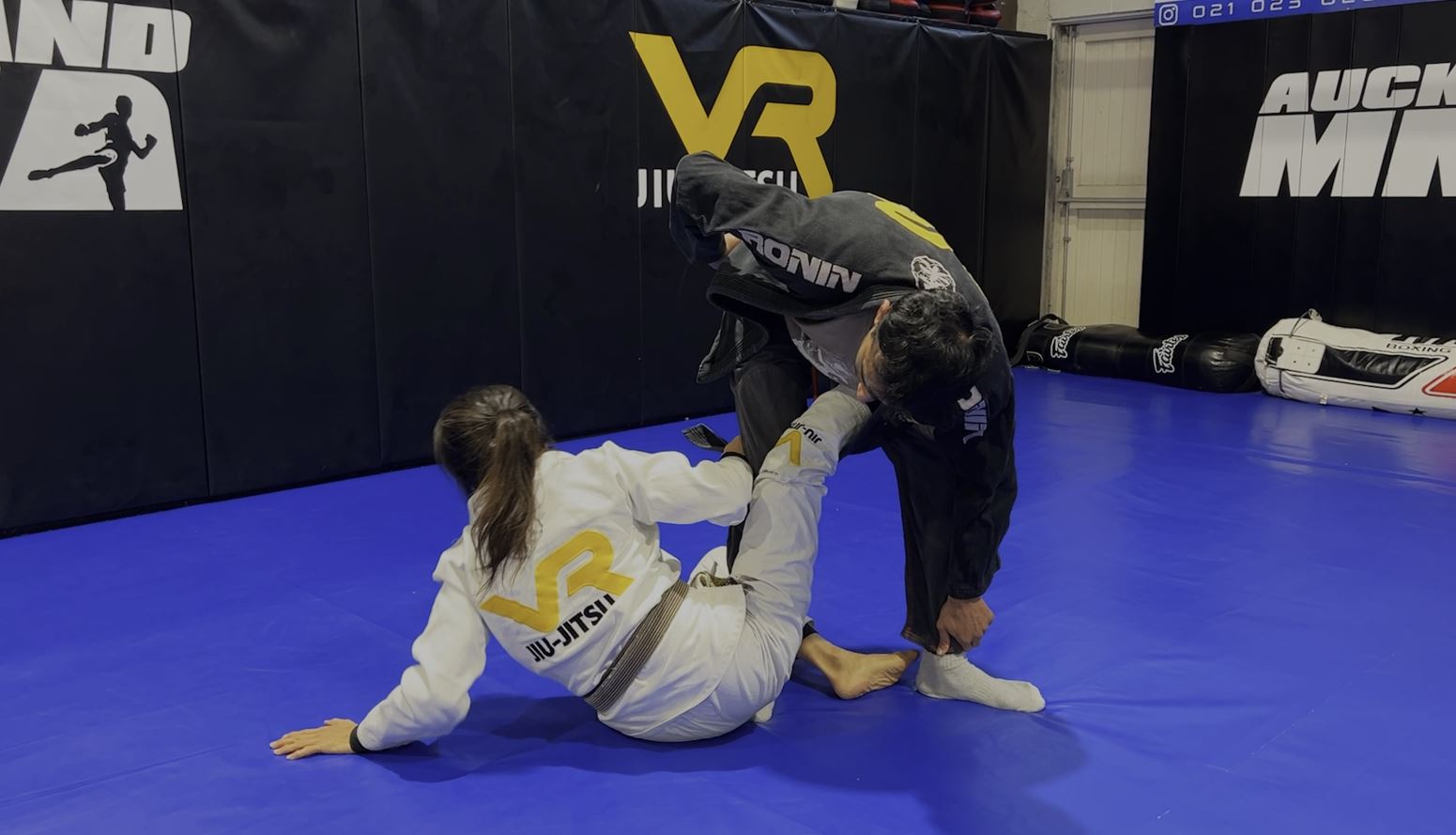 Basic Worm Guard Entry and Back Sweep and Pass to Mount