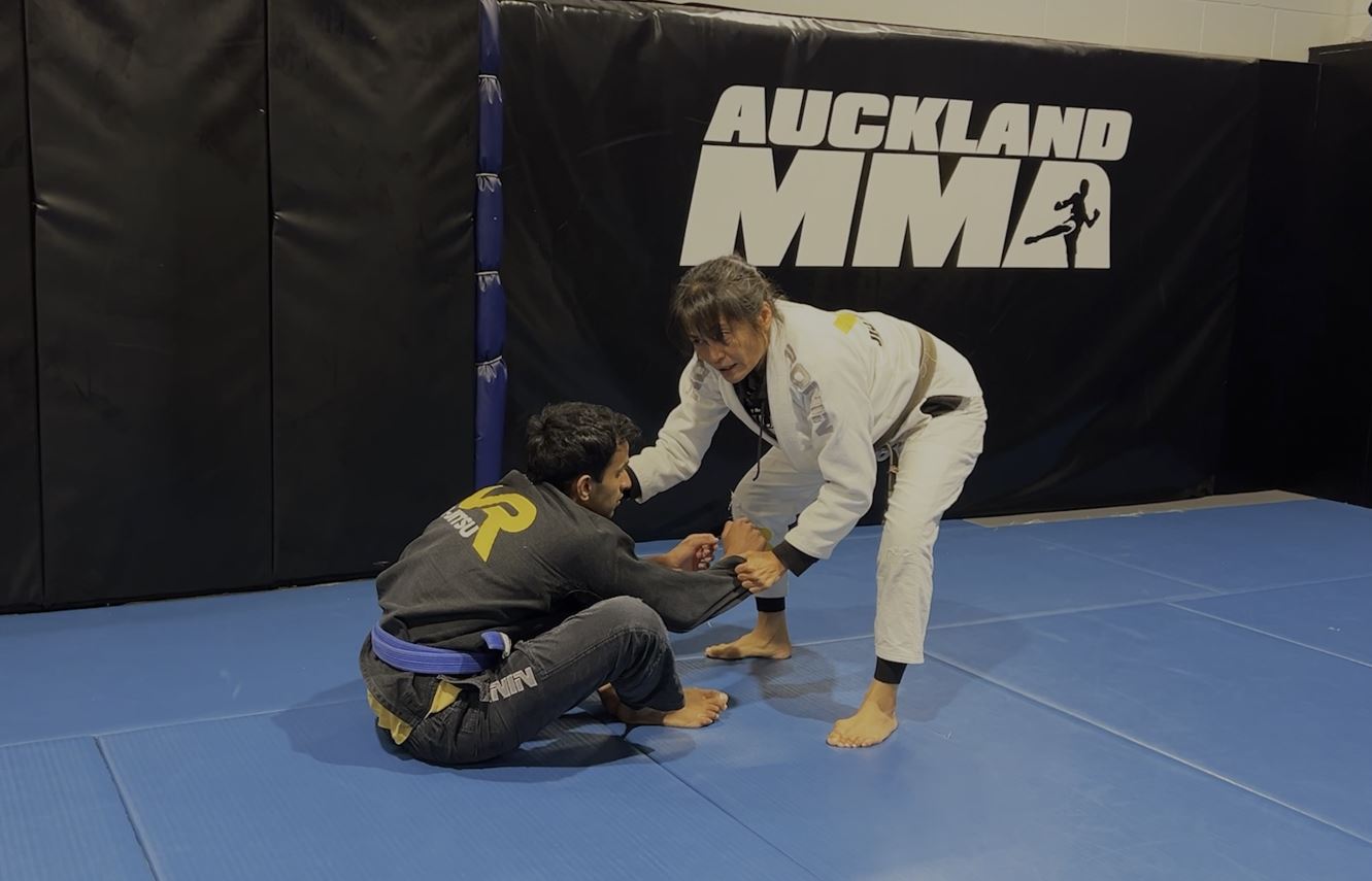 Step-Through Pass using Collar and Sleeve Grips
