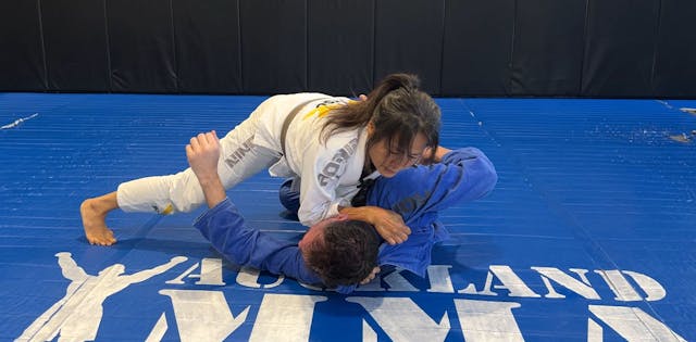 Lapel Choke from half guard top using...