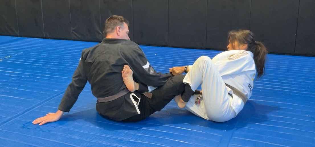 50/50 escape to Leg Drag using Leg Wedge