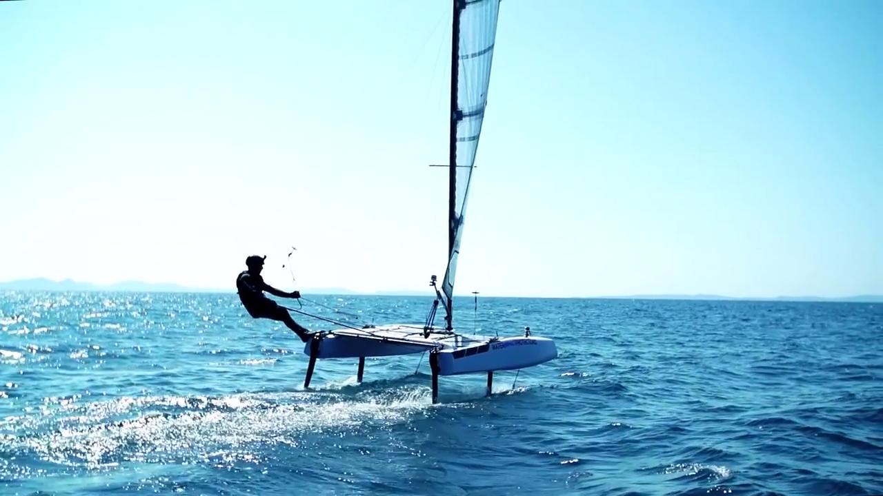 S9 Team's Stunt T foiling catamaran