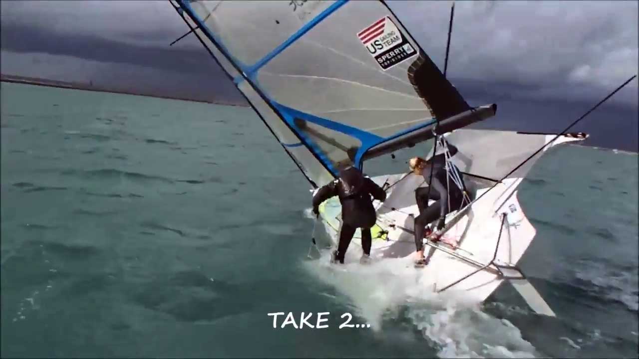 VR FX Girls Learning how to tack the 49er FX!