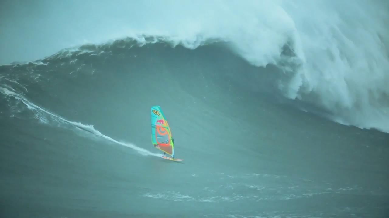 RedBull's Jason Polakow attempts Nazare