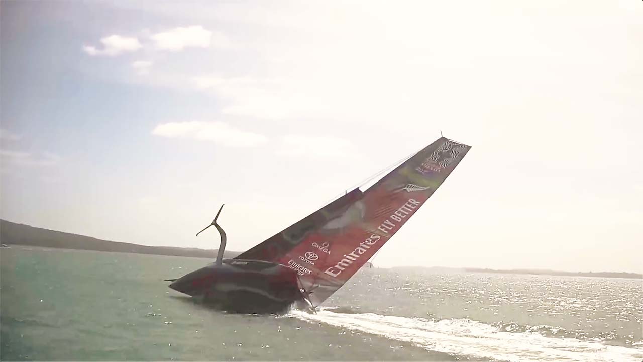 Emirates Team NZL - Te Aihe Capsize 