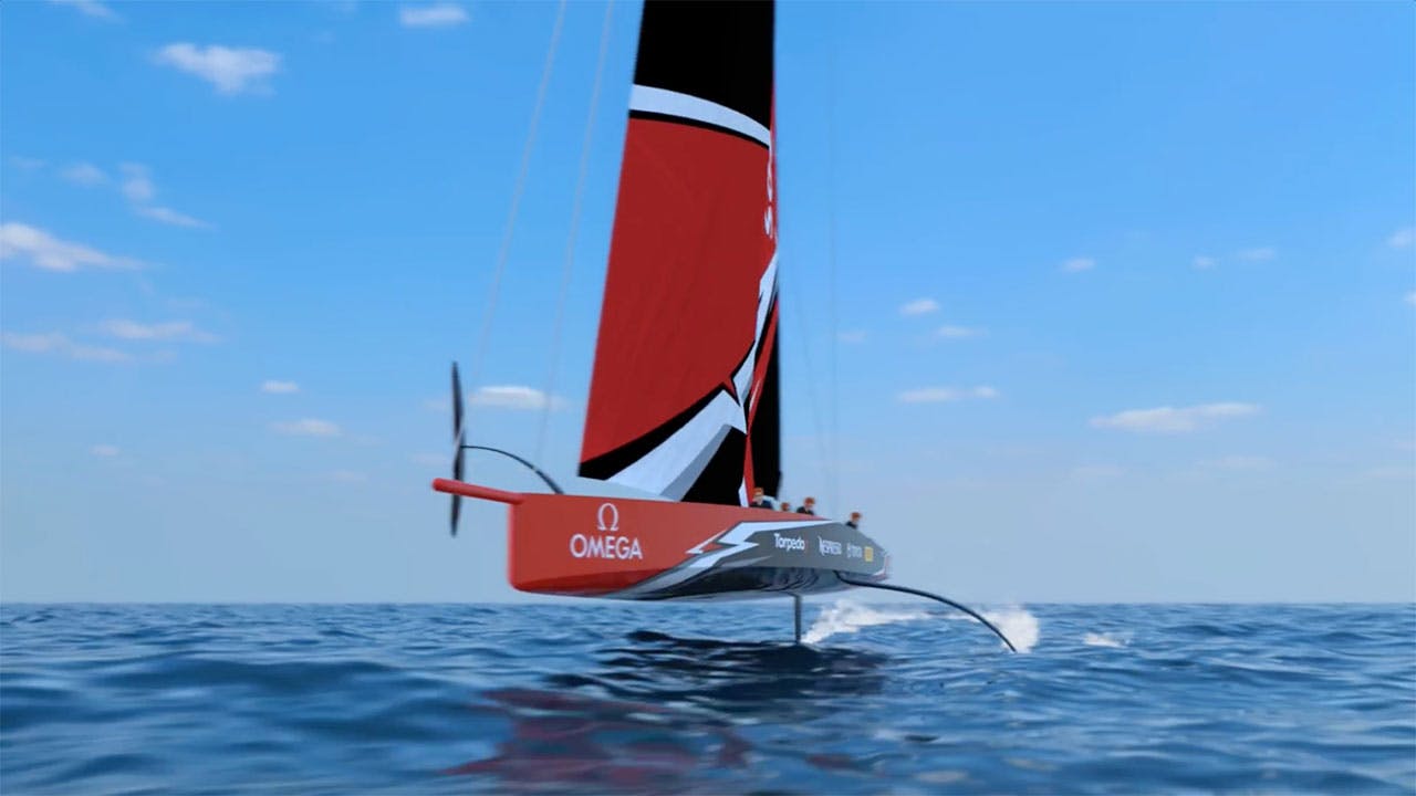 The America's Cup AC75 boat concept revealed. 