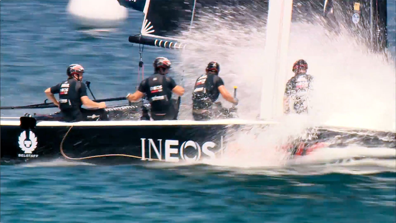 INEOS Rebels UK - Podium at Act 4 - Extreme Sailing Series, Cascais