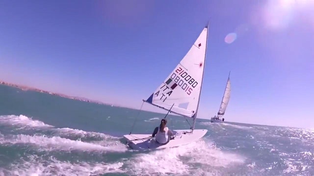 Laser 20 Knots Downwind with the Italian National Sailors