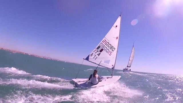 Laser 20 Knots Downwind with the Ital...