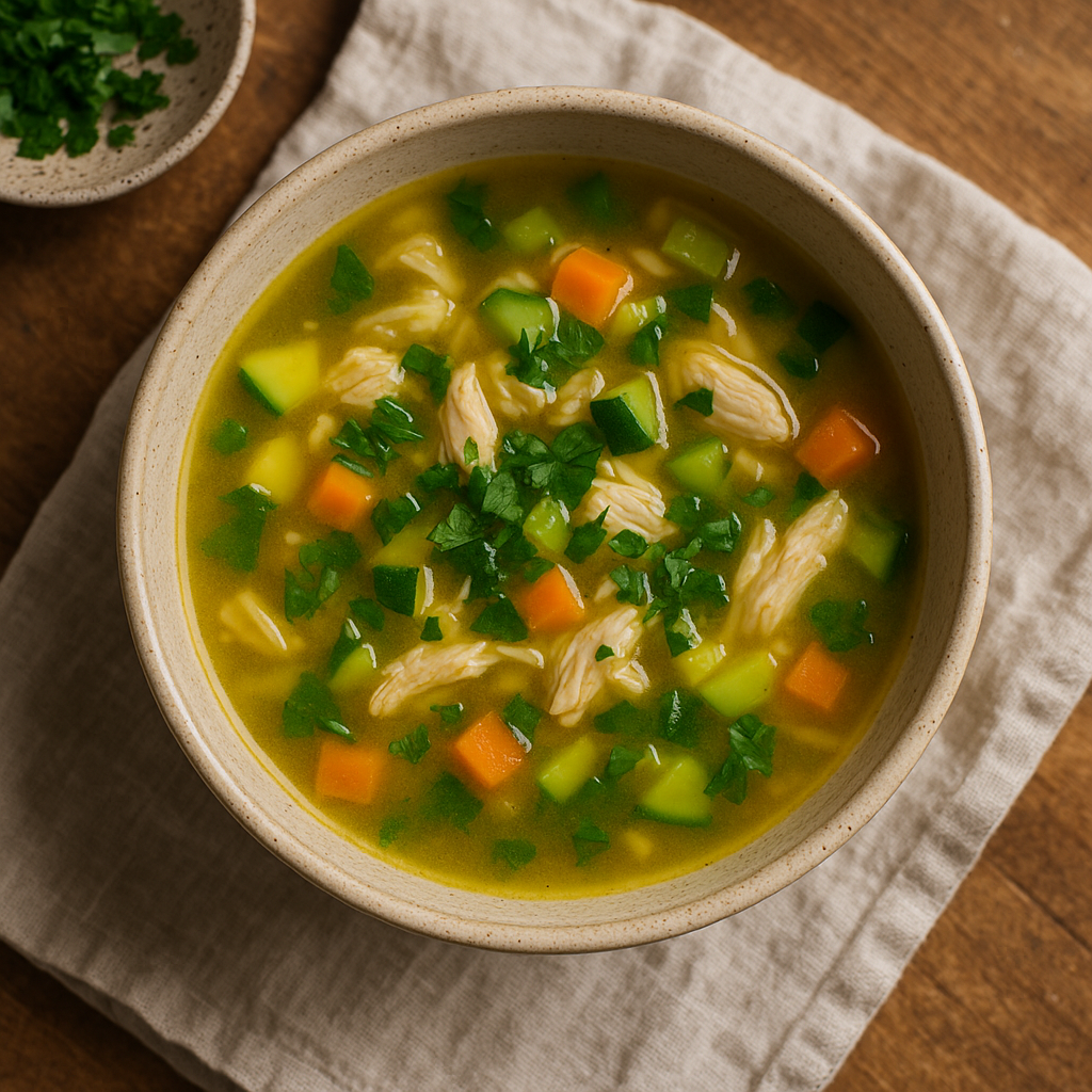 Immunity-Boosting Chicken Broth Soup